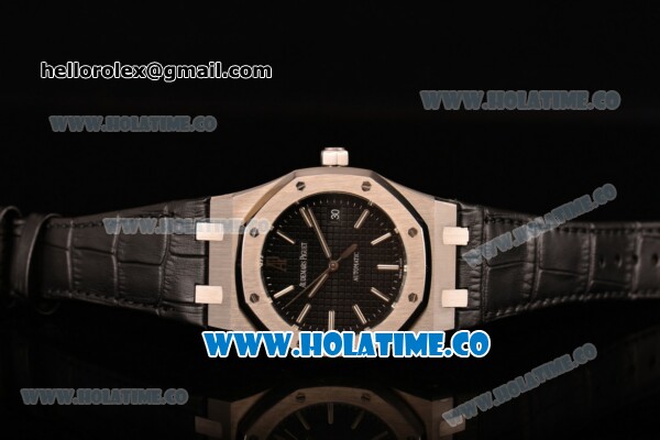 Audemars Piguet Royal Oak 39MM Swiss ETA 2824 Automatic Steel Case with Black Dial and Stick Markers (BP) - Click Image to Close